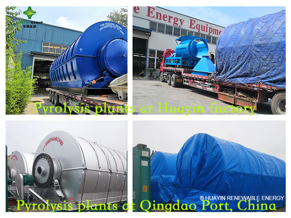 Huayin waste tyre and plastic pyrolysis plant