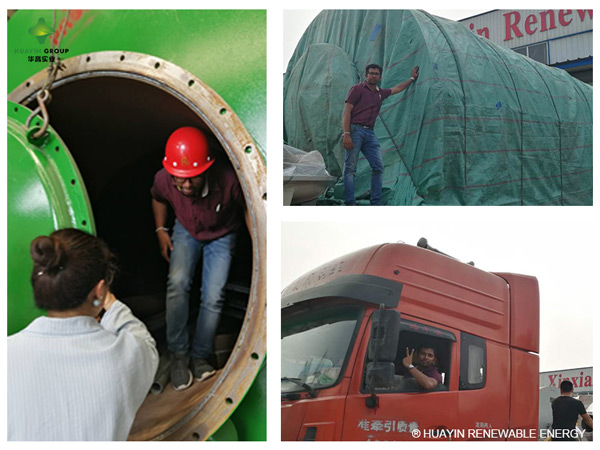 Huayin waste tyre and plastic pyrolysis plant