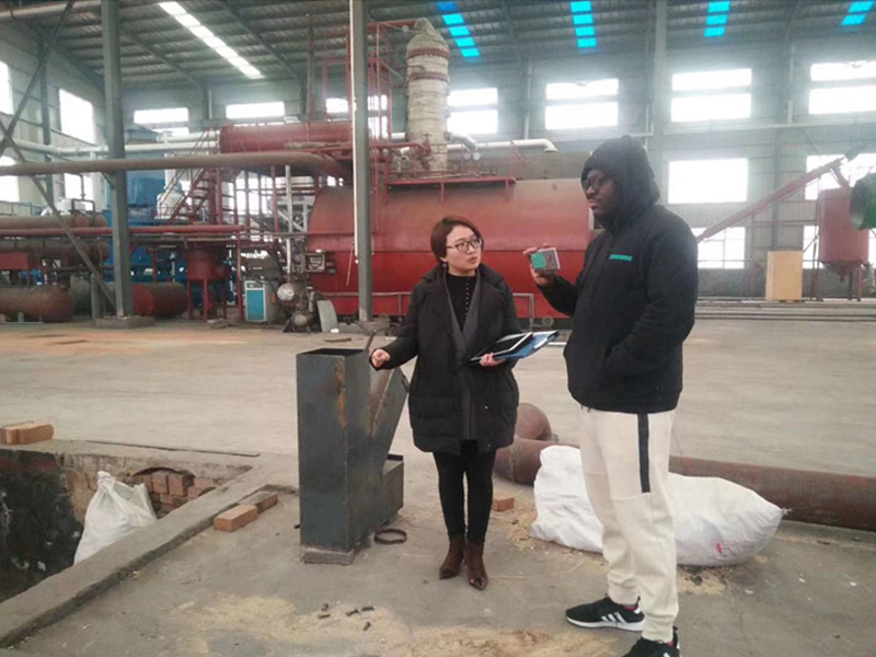 Welcome Ghana Client Visit Huayin Pyrolysis Factory