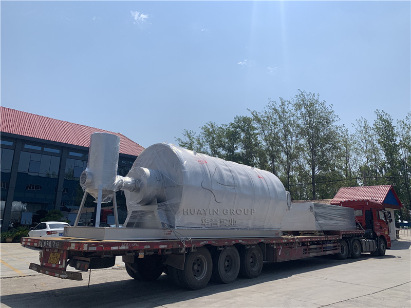 Huayin waste tyre and plastic pyrolysis plant