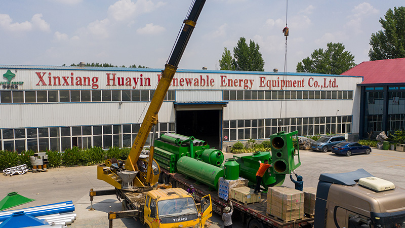 Huayin waste tyre and plastic pyrolysis plant