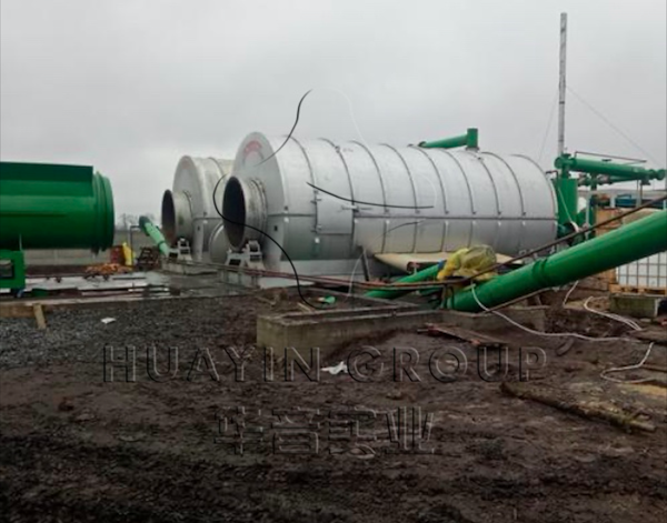 Huayin waste tyre and plastic pyrolysis plant