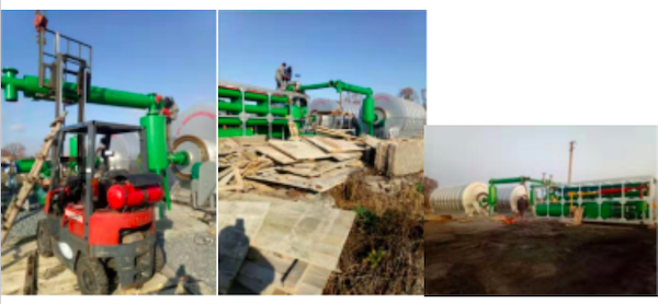 Huayin waste tyre and plastic pyrolysis plant