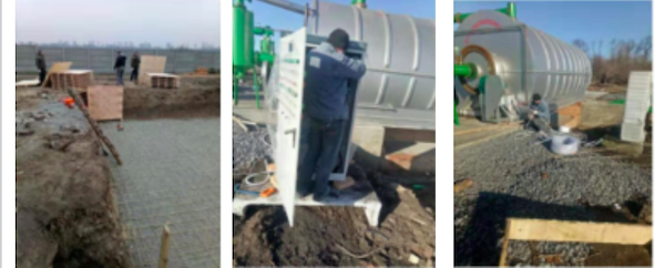 Huayin waste tyre and plastic pyrolysis plant