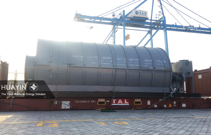 Huayin pyrolysis plant loaded at Qingdao port